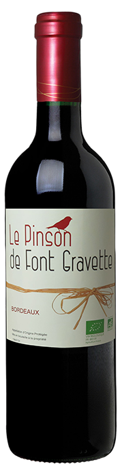 Vin rouge le pinson de font gravette produit par univitis