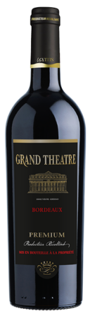 Bouteille de Grand Théâtre Premium Bordeaux rouge 75 cl sur fond neutre