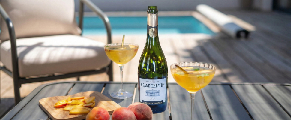 Cocktail été vin pétillant façon bellini