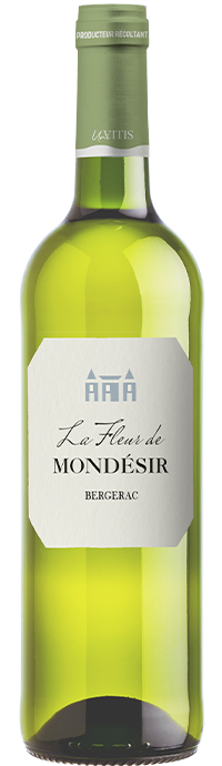 Bouteille de vin blanc La Fleur de Mondésir AOP Bergerac Blanc sec