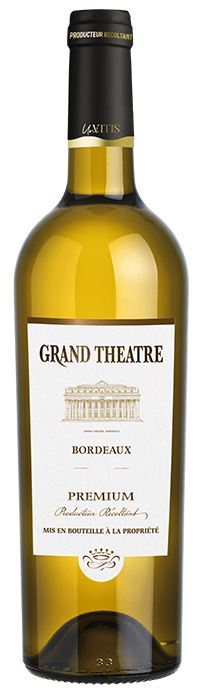 Bouteille de Grand Théâtre Premium Blanc AOP Bordeaux 75 cl sur fond neutre
