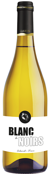 bouteille de vin blanc sec blanc de noirs de l'Atlantique