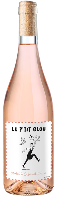 Bouteille de vin rosé merlot et cabernet franc IGP Atlantique