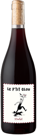 Bouteille de vin rouge merlot de l'IGP Atlantique