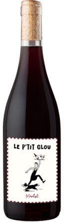 Bouteille de vin rouge merlot de l'IGP Atlantique