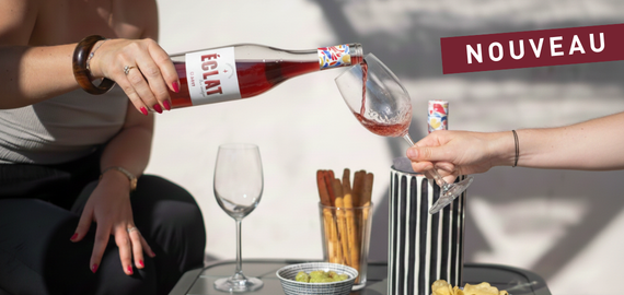 Apéritif avec Éclat de Rouge, vin rouge clair AOP Bordeaux Claret, fruité et léger