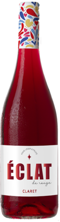 Bouteille d’Éclat de Rouge, vin rouge clair AOP Bordeaux Claret, fruité et léger