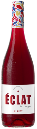 Bouteille d’Éclat de Rouge, vin rouge clair AOP Bordeaux Claret, fruité et léger