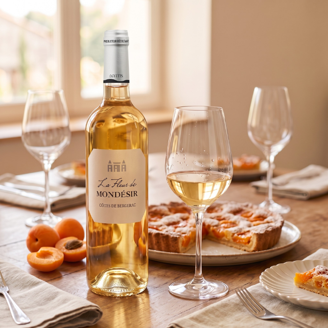 Fleur de Mondésir Moelleux accompagné d'un dessert aux fruits