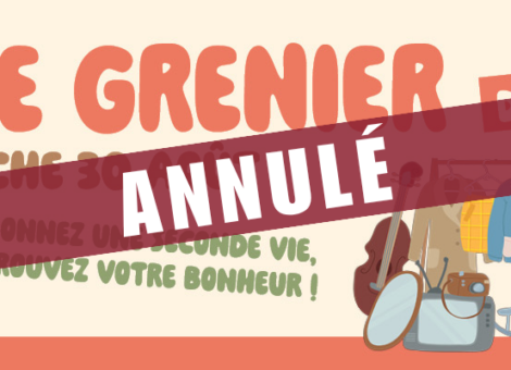 Vide grenier du 30 août 2026 aux Lèves et Thoumeyragues annulé.